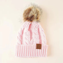 Load image into Gallery viewer, Fur Ball Knitted Hat
