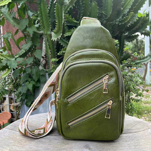 Preorder-New Double Zipper Messenger Bag