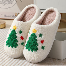 Load image into Gallery viewer, Christmas Tree Cutton Slippers

