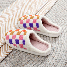 Load image into Gallery viewer, Rainbow Checkered Slippers
