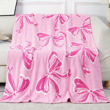 Load image into Gallery viewer, Half-Fleece Bow Blanket
