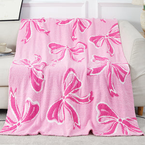 Half-Fleece Bow Blanket