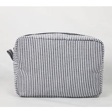 Load image into Gallery viewer, Custom Embroidered Name Seersucker Cosmetic Bag
