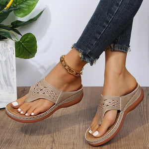 Thick-Soled Flip-Flops Wedge Slippers