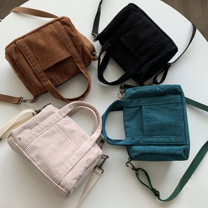 Retro Corduroy Crossbody Bag