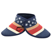 Load image into Gallery viewer, Stars Stripes Straw Hat
