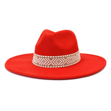 Load image into Gallery viewer, Flat Brim Straight Brim Jazz Hat
