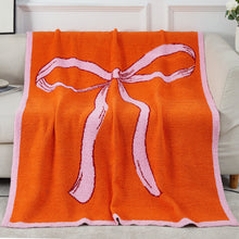 Load image into Gallery viewer, Half-Fleece Bow Blanket
