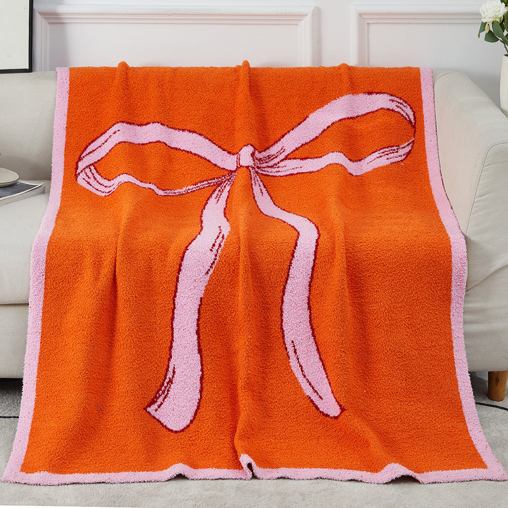 Half-Fleece Bow Blanket