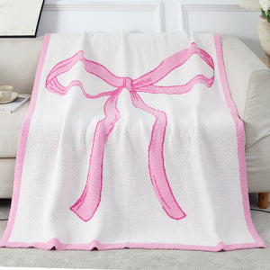 Half-Fleece Bow Blanket