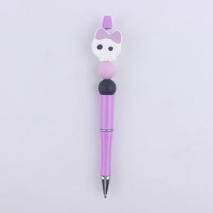 Halloween Pumpkin Spider Silicone Beaded Pen(MOQ:3)