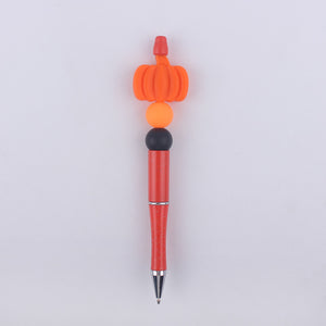 Halloween Pumpkin Spider Silicone Beaded Pen(MOQ:3)