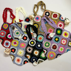 Random Boho Floral Crochet Retro Hollowed Bag(moq:3)