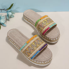 Load image into Gallery viewer, Ladies Colorful Hemp Rope Slippers
