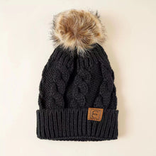 Load image into Gallery viewer, Fur Ball Knitted Hat
