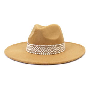 Flat Brim Straight Brim Jazz Hat