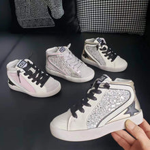 Load image into Gallery viewer, Children&#39;s Sequin Star High Top Sneakers
