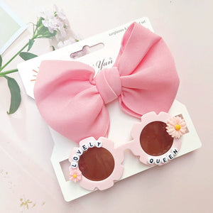 Children's Hair Accessories Sunglasses 2-Piece Set