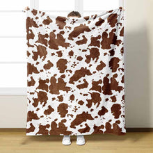 Load image into Gallery viewer, Cow Flannel Blanket
