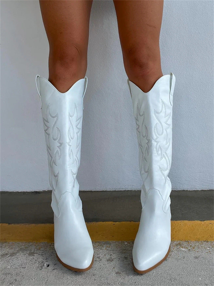 Women's Ethnic Style Embroidered Boots