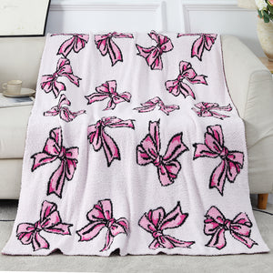 Half-Fleece Bow Blanket