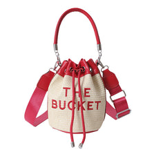 Load image into Gallery viewer, Straw Bucket Bag
