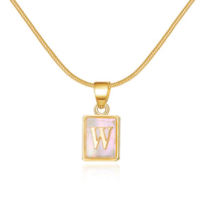 English Letter Pendant Necklace