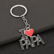 Load image into Gallery viewer, Mother&#39;s Day MOM PAPA Love Letter Keychain
