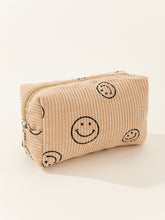 Load image into Gallery viewer, Smiley Corduroy Cosmetic Bag
