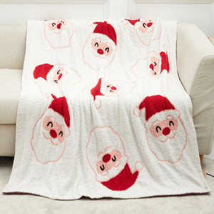 Chrismas Theme Half-Fleece Blanket