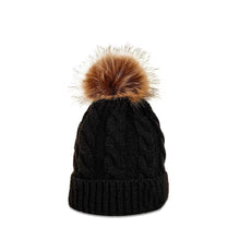 Load image into Gallery viewer, Fur Ball Knitted Hat
