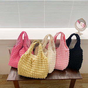 Puffy Texture Casual Shopping Bag