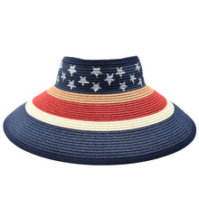 Load image into Gallery viewer, Stars Stripes Straw Hat
