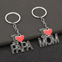 Load image into Gallery viewer, Mother&#39;s Day MOM PAPA Love Letter Keychain
