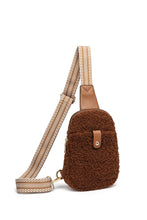 Load image into Gallery viewer, Plush Crossbody Bag With Colorful Shoulder Straps
