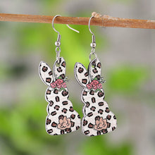 Load image into Gallery viewer, Easter Bow Cross Bunny Earrings
