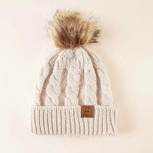 Load image into Gallery viewer, Fur Ball Knitted Hat
