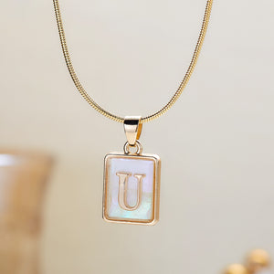 English Letter Pendant Necklace