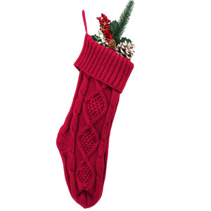 Hand Embroidered Name Knitted Christmas Stockings