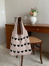 Load image into Gallery viewer, Flower Knitted Large Single Shoulder Bag
