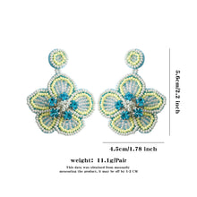 Load image into Gallery viewer, Hand-Beaded Floral Rice Bead Earrings
