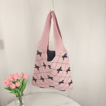 Load image into Gallery viewer, Knitted Bag Bow Bag
