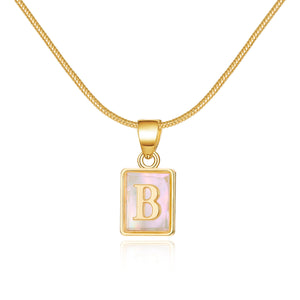 English Letter Pendant Necklace