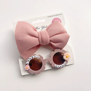 Children's Hair Accessories Sunglasses 2-Piece Set