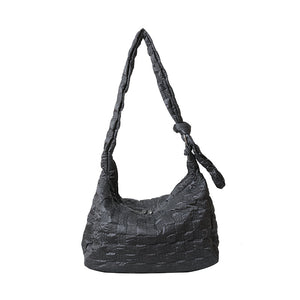 Bubble Textured Zipped Large Tote Bag