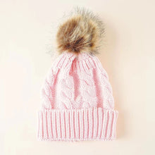 Load image into Gallery viewer, Fur Ball Knitted Hat
