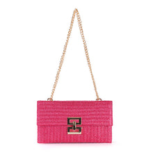 Load image into Gallery viewer, Woven Metal Clasp Flap Handbag

