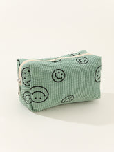 Load image into Gallery viewer, Smiley Corduroy Cosmetic Bag
