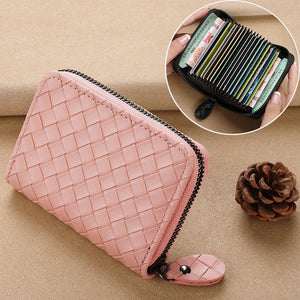 Woven Large Capacity Multi-Position Card Holder