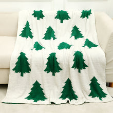 Load image into Gallery viewer, Chrismas Theme Half-Fleece Blanket
